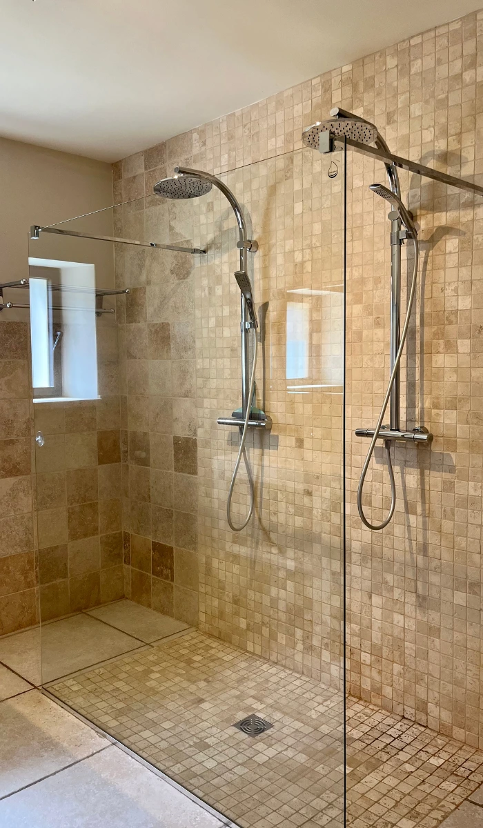 Douche double pommeau